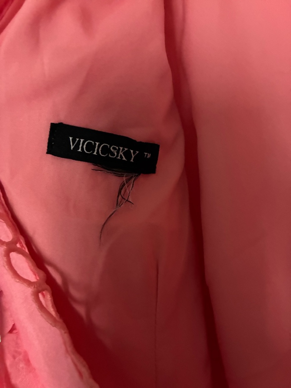 Pretty Pink Ruffle V-Neck - Picture 4 of 6